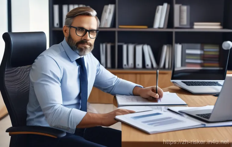 위험관리기술자의 자기계발 방법 - **Prompt 1: "The Lifelong Learner in Risk Management"**
    A highly detailed, realistic illustratio...