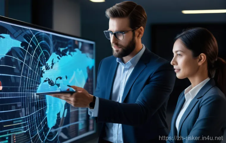 위험관리 관련 워크샵 및 컨퍼런스 참여 가이드 - Image Prompt 1: AI-Powered Risk Analysis in a Modern Enterprise** 위험관리 관련 워크샵 및 컨퍼런스 참여 가이드 - Image Prompt 1: AI-Powered Risk Analysis in a Modern Enterprise**