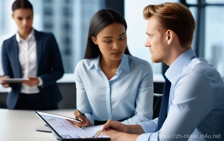 위험관리기술자 경력 초기에 필요한 자질 - **Prompt 1: The Human Element in Risk Management**
    A realistic, cinematic photo of a diverse you...